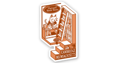 Bookselling Cat Vinyl Sticker