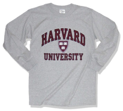 harvard long-sleeve t-shirt with shield logo