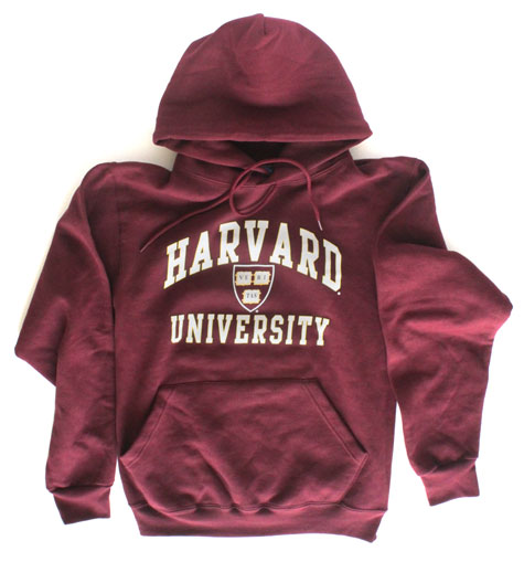 harvard hooded sweatshirt with shield logo