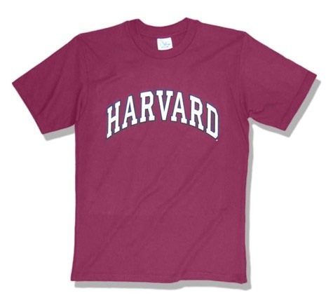 harvard t-shirt maroon color with arch logo
